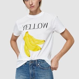 Ganni Harway Banana Cotton T-Shirt